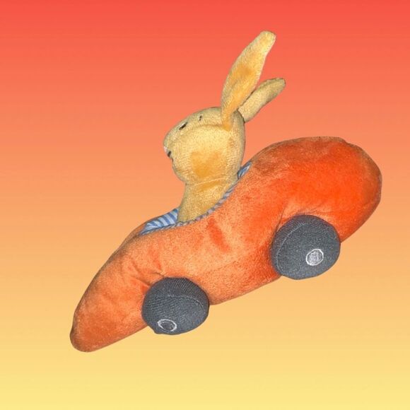 Lot of 2 Plush Baby Rattles Lamaze Mortimer Mouse & IKEA Bunny in Carrot Car - Picture 6 of 7